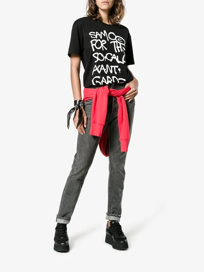 Shop Jean-michel Basquiat X Browns Rome Pays Off Samo Print Short Sleeve T-shirt