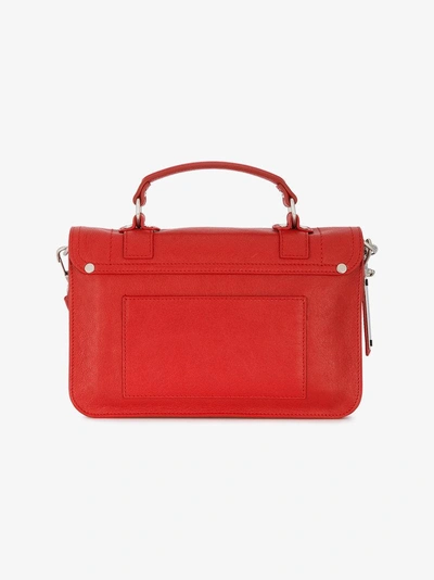 Shop Proenza Schouler Red Ps1 Mini Leather Shoulder Bag