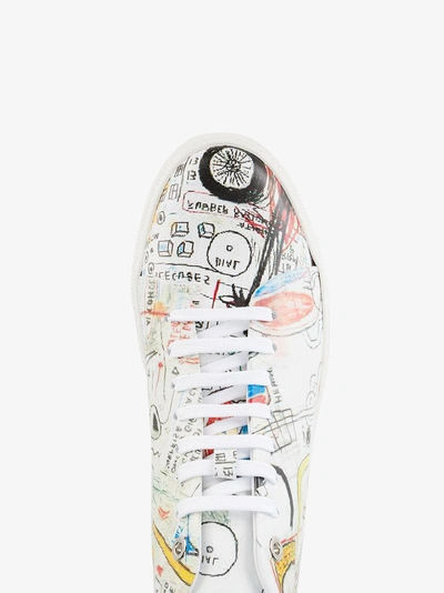 Shop Jean-michel Basquiat X Browns Rome Pays Off Mid Top Graffiti Sneakers
