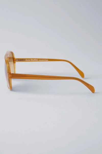 Shop Acne Studios Acetate Eyewear Honey/gold