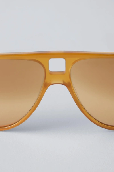 Shop Acne Studios Acetate Eyewear Honey/gold