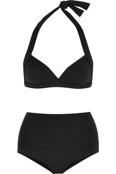 Shop Eres Les Essentiels Vedette Halterneck Bikini Top In Black