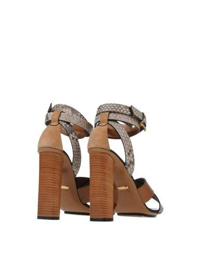 Shop Gucci Sandals In Camel