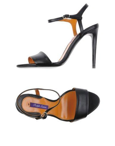 Shop Ralph Lauren Polo  Woman Sandals Black Size 8.5 Soft Leather