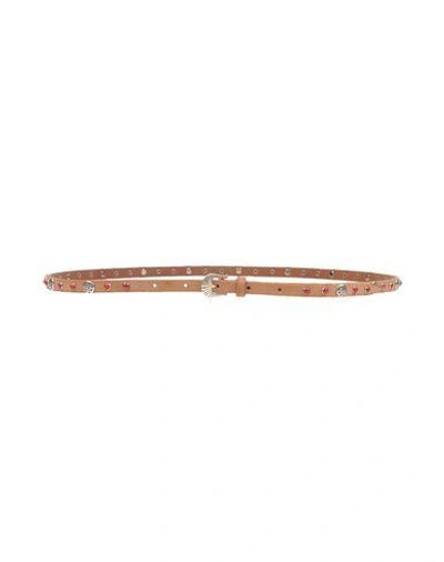 Shop Fausto Colato Thin Belt In Brown