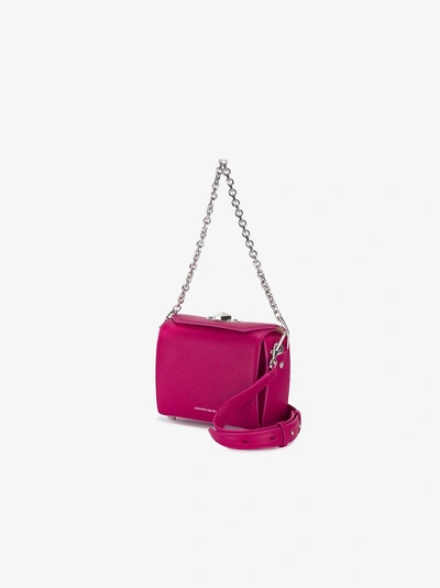 Shop Alexander Mcqueen Pink Box 19 Leather Shoulder Bag In Pink&purple
