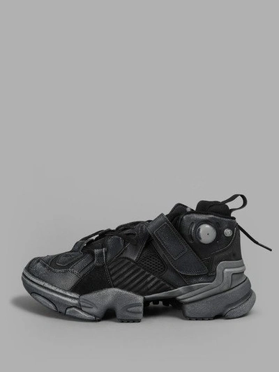 Shop Vetements X Reebok Men's Black Genetically Modified Pump Sneakers In In Collaboration With Reebok