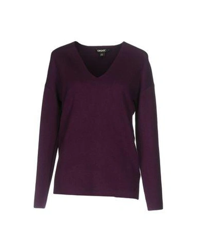 Shop Dkny Sweater In Mauve