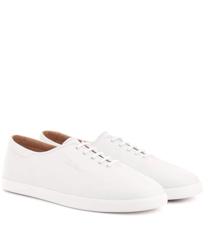 Shop The Row Dean Leather Sneakers In White