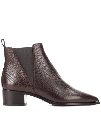 Shop Acne Studios Jensen Leather Ankle Boots In Brown