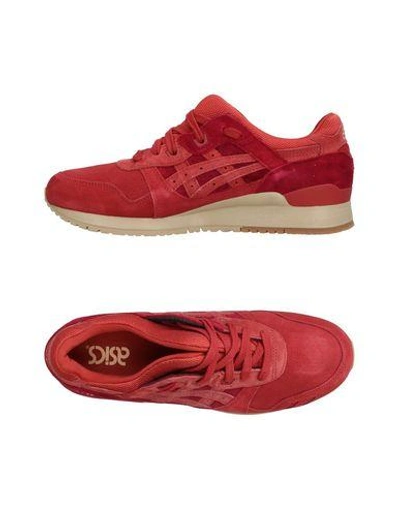 Shop Asics Sneakers In Brick Red