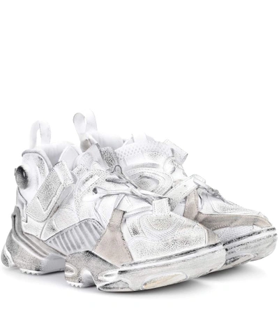 Vetements White Reebok Edition Genetically Modified Pump High-top Sneakers ModeSens