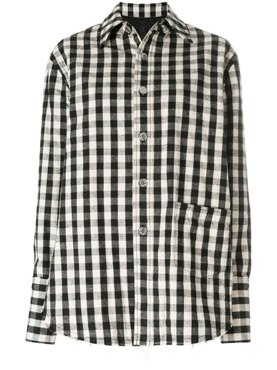 Shop Helmut Lang - Quilted Check Jacket  In White