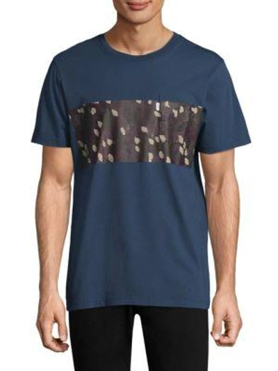 Shop Wesc Maxwell Cotton Pocket Tee In Insignia Blue