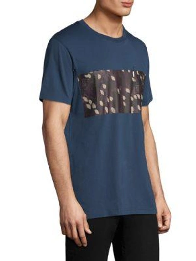 Shop Wesc Maxwell Cotton Pocket Tee In Insignia Blue