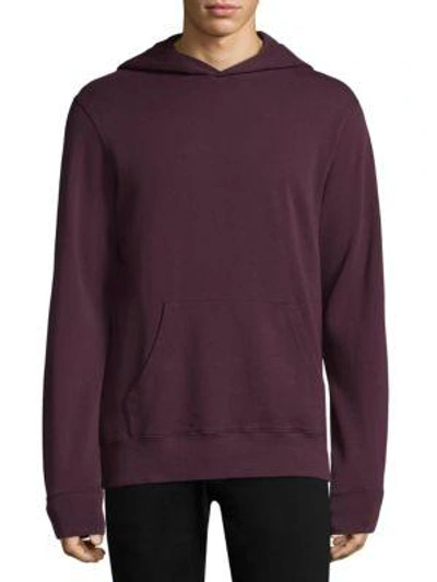 Shop Wesc Cotton Hoodie In Red Port