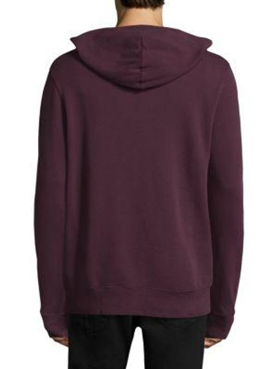 Shop Wesc Cotton Hoodie In Red Port