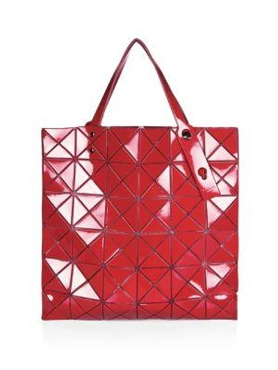 Shop Bao Bao Issey Miyake Lucent One-tone Tote In Red