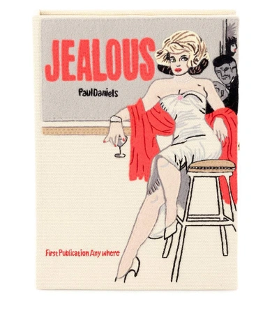 Shop Olympia Le-tan Jealous Embroidered Book Clutch