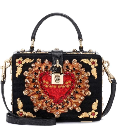Shop Dolce & Gabbana Dolce Box Embellished Shoulder Bag