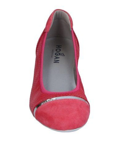 Hogan Ballet Flats In Fuchsia