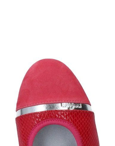 Shop Hogan Woman Ballet Flats Fuchsia Size 5 Soft Leather