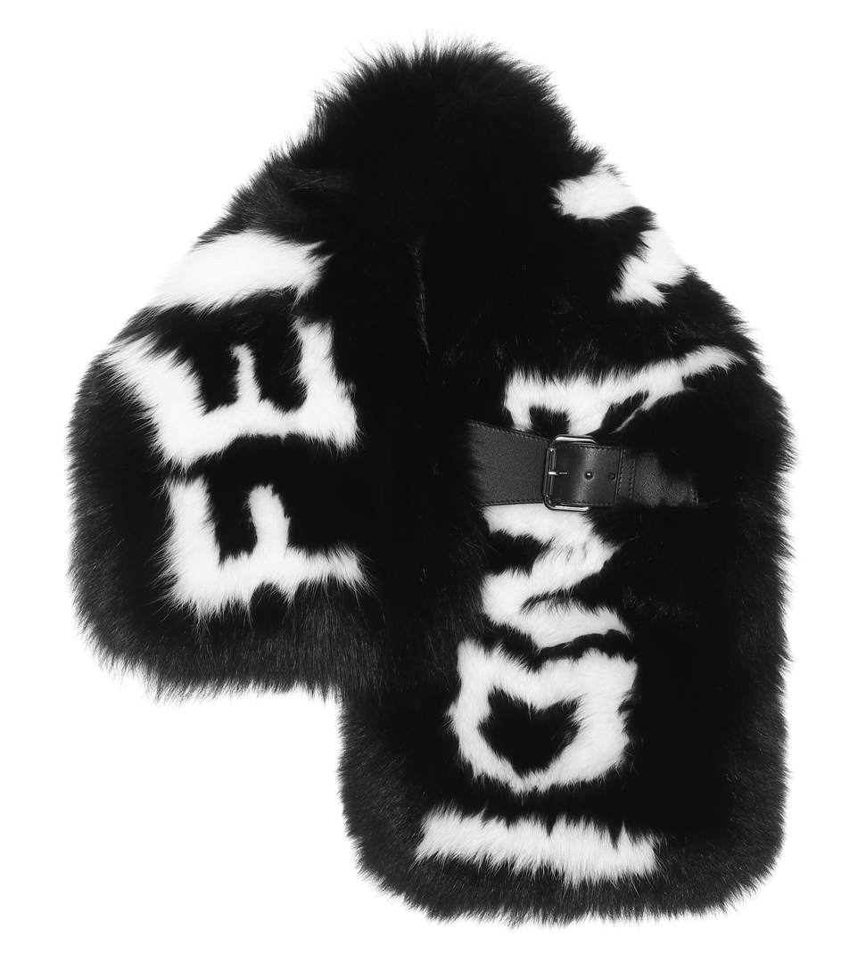fendi fox fur scarf