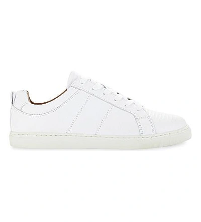 Shop Whistles Koki Lizard-embossed Leather Low-top Sneakers In White