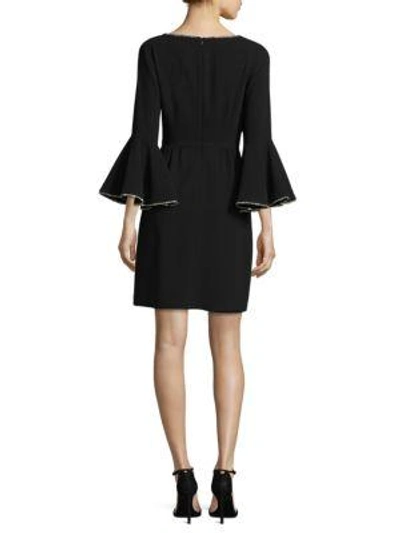 Shop Trina Turk Bromley Bell-sleeve Dress In Black