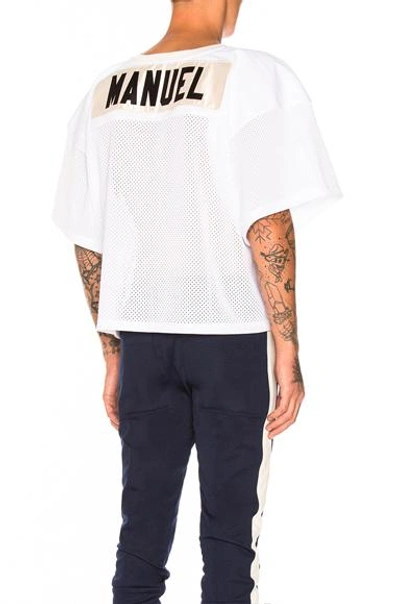Shop Fear Of God Mesh Football Jersey In White