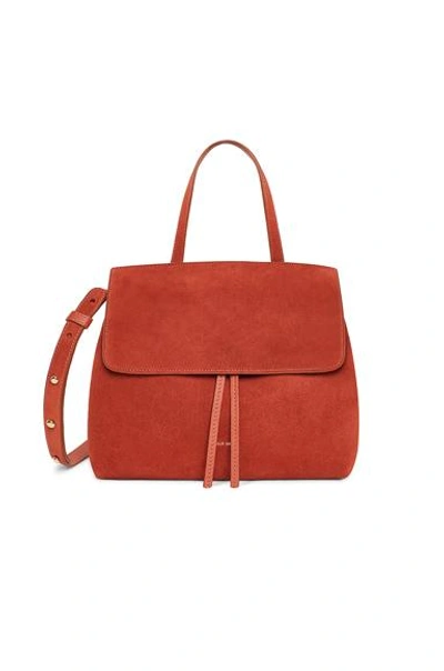 Shop Mansur Gavriel Suede Mini Lady Bag In Brown