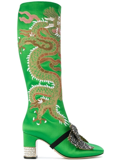 Shop Gucci - Dragon Under In Green