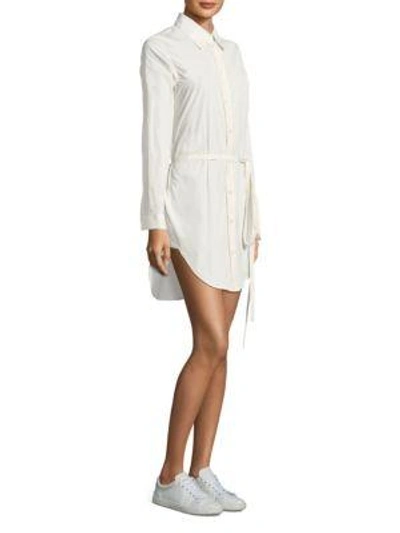 Shop Moncler Camicia Shirt Dress In White