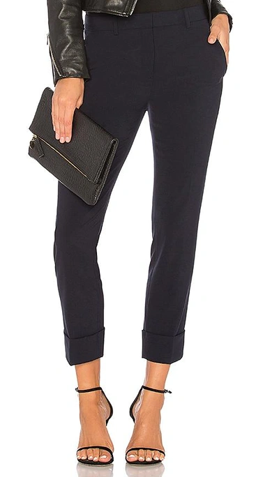 Shop Theory Crop Cuff Pant In Navy