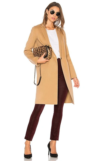 Shop Theory Essential Coat In Tan