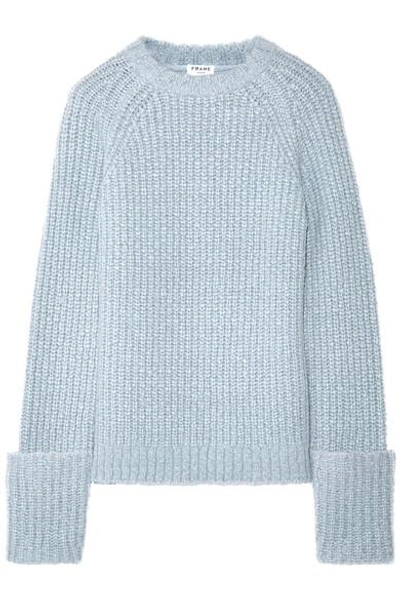 Shop Frame Alpaca-blend Sweater In Sky Blue