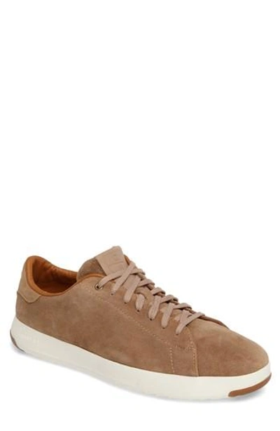 Shop Cole Haan Grandpro Tennis Sneaker In Tan Oiled Suede