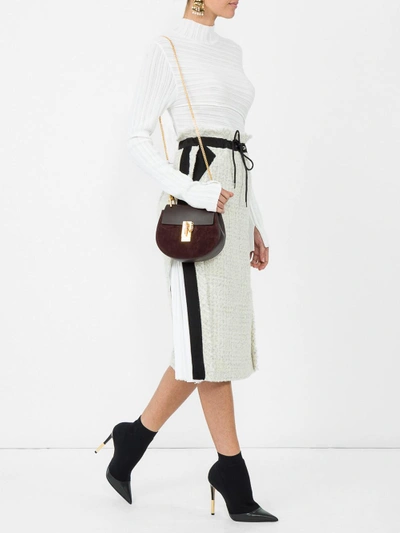 Shop Sacai Tweed Pencil Skirt