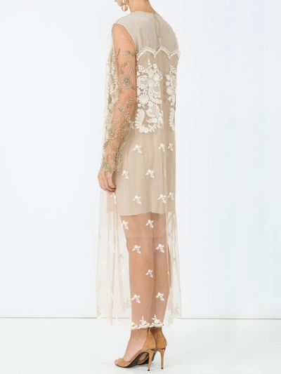 Shop Stella Mccartney Nude Lace Tulle Dress