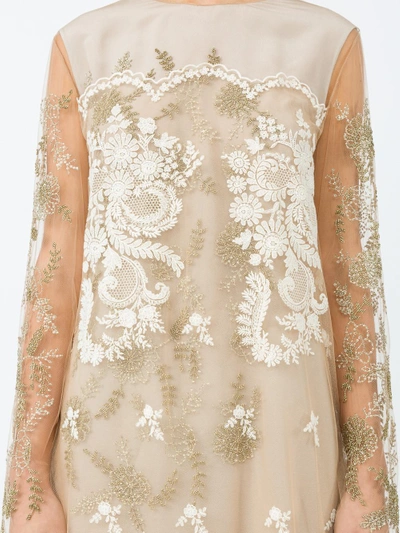 Shop Stella Mccartney Nude Lace Tulle Dress