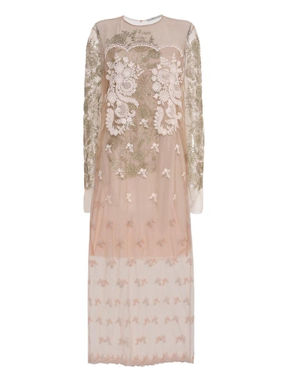 Shop Stella Mccartney Nude Lace Tulle Dress