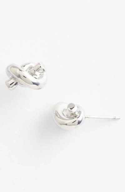 Shop Kate Spade Women's  New York 'sailors Knot' Mini Stud Earrings In Silver