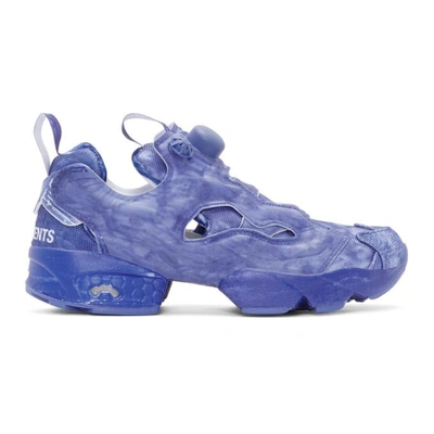 Shop Vetements Blue Reebok Edition Instapump Fury Sneakers