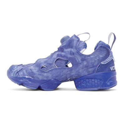 Shop Vetements Blue Reebok Edition Instapump Fury Sneakers