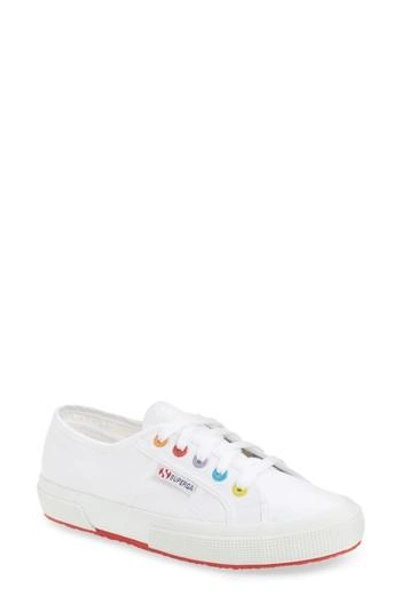 Shop Superga Women's  2750 Rainbow Sneaker In White Multi