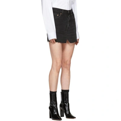 Shop Vetements Black Denim Miniskirt