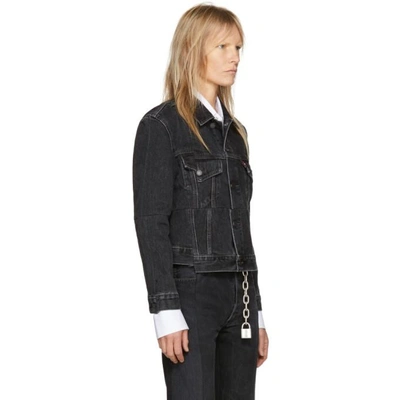 Shop Vetements Black Levi's Edition Reworked Denim Jacket