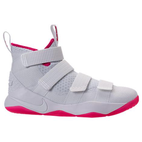 pink and white lebron shoes