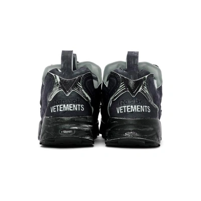 Shop Vetements Black Reebok Edition Instapump Fury Sneakers