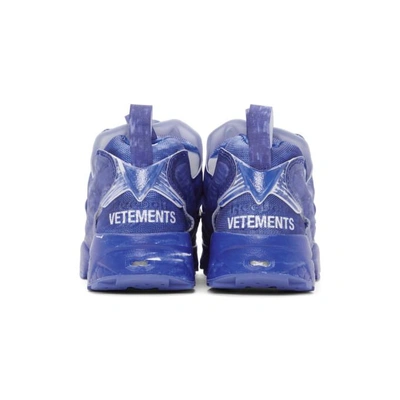 Shop Vetements Blue Reebok Edition Instapump Fury Trainers